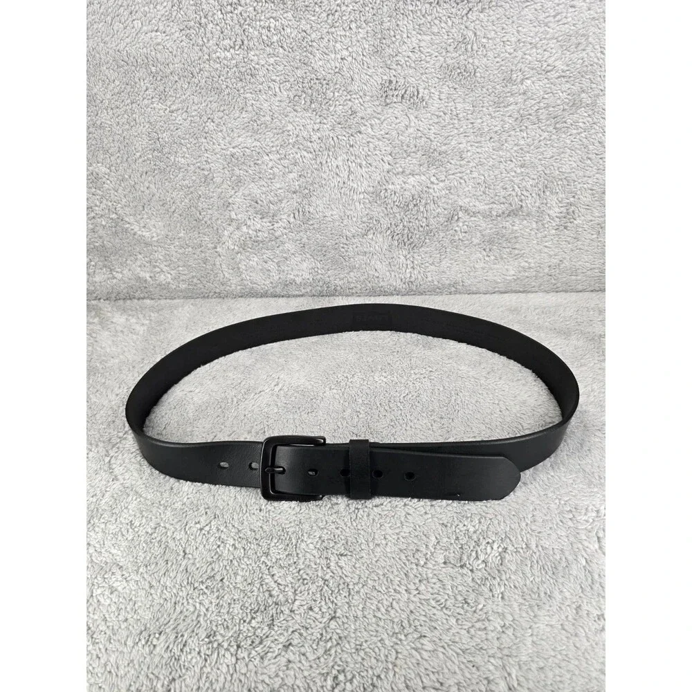 Levi's Genuine Smooth Black Leather Belt 11LV02C091 Men's Size 36-38